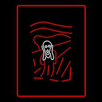 Scary Man Logo Neon Skilt