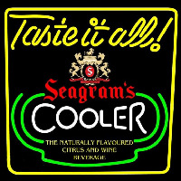 Seagrams Swagjuice Wine Coolers Beer Sign Neon Skilt