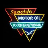 Seaside Motor Oil Neon Skilt