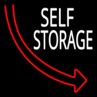 Self Storage Block Arrow Neon Skilt