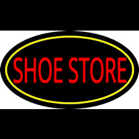 Shoe Store With Oval Neon Skilt