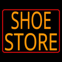 Shoe Store With Red Border Neon Skilt