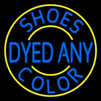 Shoes Dyed And Color With Yellow Border Neon Skilt