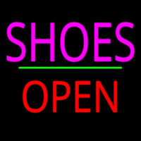 Shoes Open Block Green Line Neon Skilt