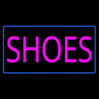 Shoes Rectangle Blue Neon Skilt