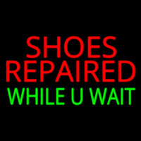 Shoes Repaired While You Wait Neon Skilt