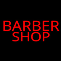 Simple Red Barber Shop Neon Skilt