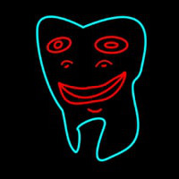 Smiley Teeth Logo Neon Skilt