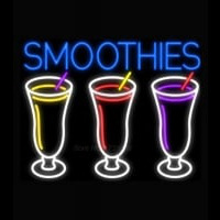 Smoothies 3 Cups Logo Neon Skilt