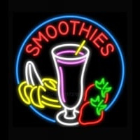 Smoothies with Fruit Neon Skilt