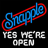 Snapple Yes We are Open Neon Skilt