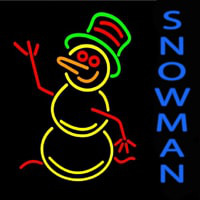 Snowman Neon Skilt