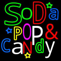 Soda Pop And Candy Neon Skilt