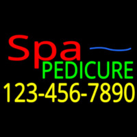 Spa Pedicure With Phone Number Neon Skilt