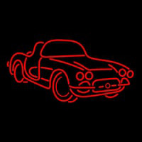 Sport Red Car Logo Neon Skilt