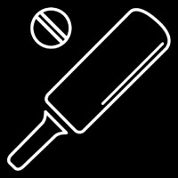 Sports Cricket Icon Neon Skilt