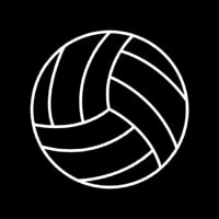 Sports Volleyball Icon Neon Skilt