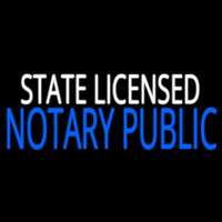 State Notary Public Licensed Neon Skilt