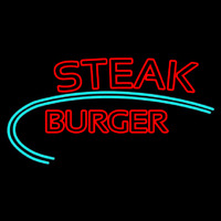 Steak Burger Neon Skilt