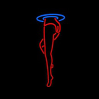 Strip Girl Leg Logo Neon Skilt