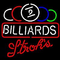 Strohs Ball Billiards Te t Pool Beer Sign Neon Skilt