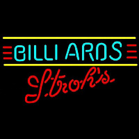 Strohs Billiards Te t Borders Pool Beer Sign Neon Skilt