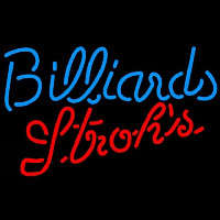 Strohs Billiards Te t Pool Beer Sign Neon Skilt