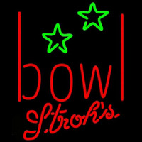 Strohs Bowling Alley Beer Sign Neon Skilt