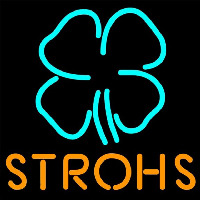 Strohs Clover Beer Sign Neon Skilt