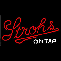 Strohs On Tap Beer Sign Neon Skilt