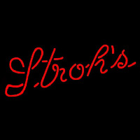 Strohs Red Beer Sign Neon Skilt