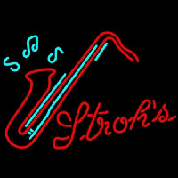 Strohs Saxophone Neon Skilt