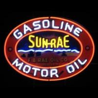 Sun-Rae Motor Oil Gasoline Neon Skilt