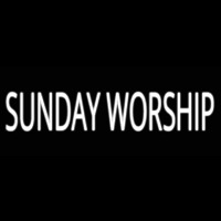 Sunday Worship Neon Skilt