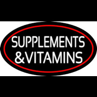 Supplements And Vitamins Neon Skilt