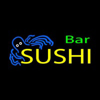 Sushi Bar With Jellyfish Neon Skilt