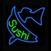Sushi Fishes Neon Skilt