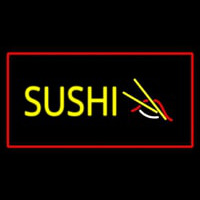 Sushi Rectangle Red Neon Skilt