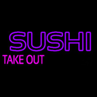 Sushi Take Out Neon Skilt