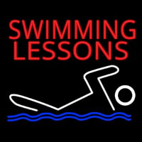 Swimming Lessons Neon Skilt