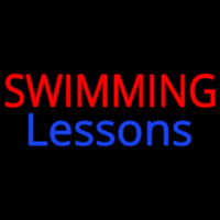 Swimming Lessons Neon Skilt