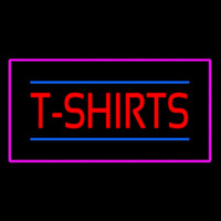 T Shirts Rectangle Pink Border Neon Skilt