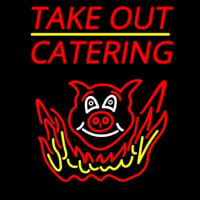 Take Out Catering Neon Skilt