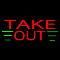 Take Out Neon Skilt