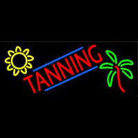Tanning With Logo Neon Skilt