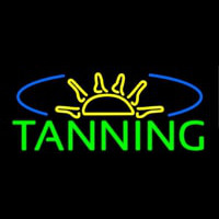 Tanning With Sun Rays Neon Skilt