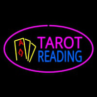 Tarot Reading Pink Oval Neon Skilt