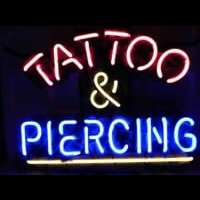 Tattoo and Piercing Parlor Neon Skilt