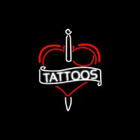 Tattoos Inside Heart Neon Skilt