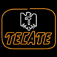 Tecate Golden Border Eagle Beer Sign Neon Skilt
